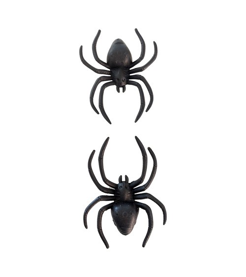 Spinnen aus Kunststoff - 12 cm - 2 Stück