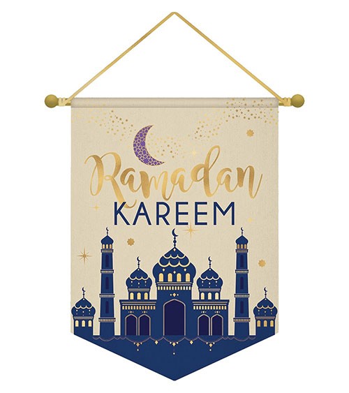 Wimpel aus Stoff "Ramadan Kareem" - 33 x 35 cm