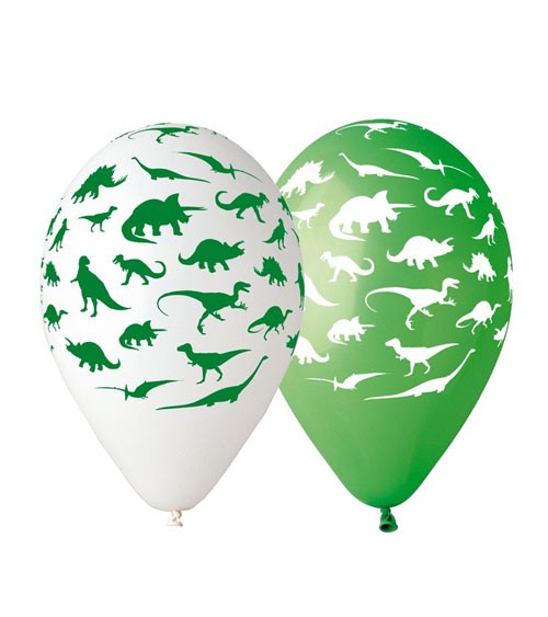 Luftballon-Set "Dinosaurier" - Farbmix - 5 Stück