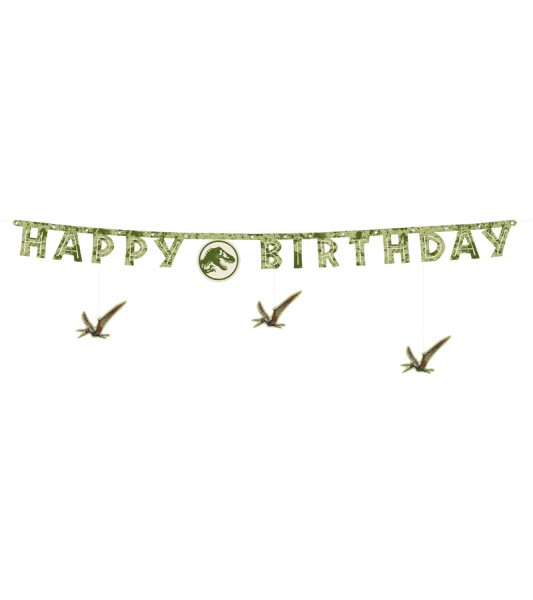 DIY Happy Birthday Girlande "Jurassic World" - 45 x 165 cm