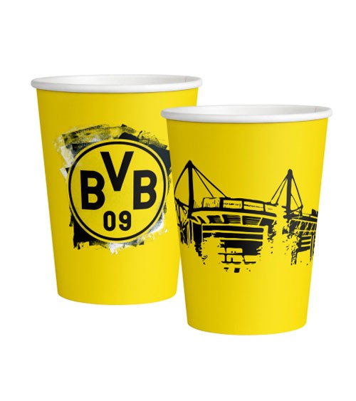 Pappbecher "BVB Dortmund" - 8 Stück