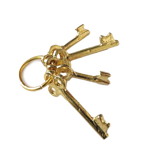 Miniatur Schlüsselbund - gold - 2 cm