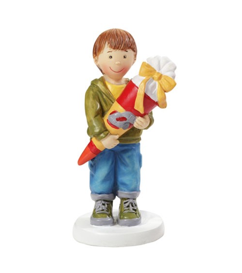 Deko-Figur "Junge mit Zuckertüte" - 4,5 x 8,5 cm
