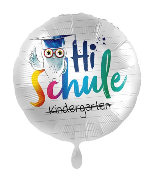 Folienballon "Hi Schule" - Eule