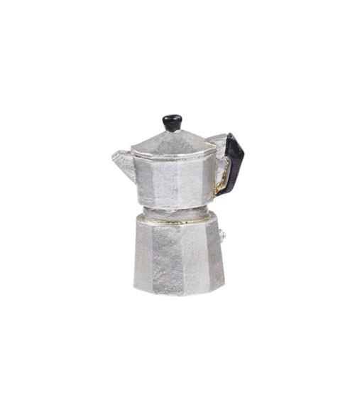 Mini Espresso-Kocher aus Polyresin - 4 cm