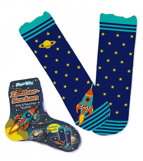 Zaubersocken "Rakete" mit Baumwolle - One Size