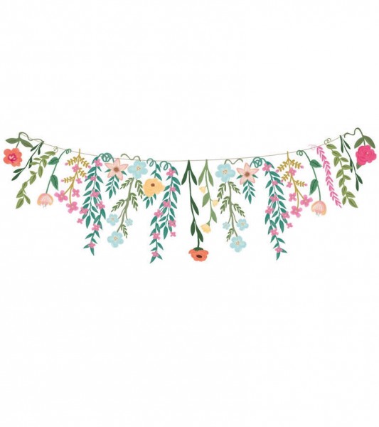 DIY Blumengirlande aus Papier - 22 Teile - 3 m