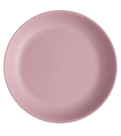 Teller aus Kunststoff - rosa - 20,8 cm - 6 Stück