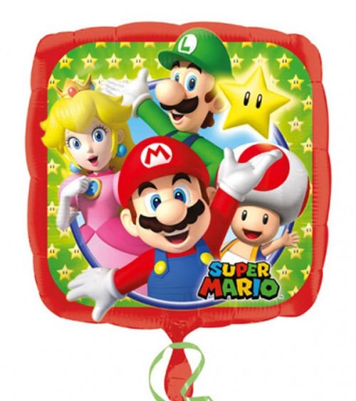 Eckiger Folienballon "Nintendo Super Mario"