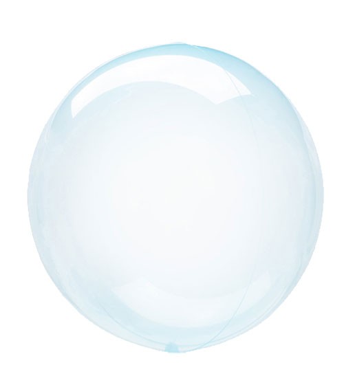 Kugel-Folienballon "Clearz Crystal" - hellblau - 45-56 cm