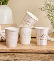 Pappbecher "Hello little one" - in 4 Designs - 8 Stück