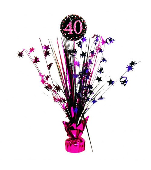 Tischaufsteller "Sparkling Pink" - 40. Geburtstag