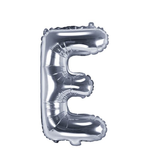 Folienballon Buchstabe "E" - silber - 35 cm