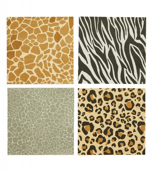 Servietten "Animal Print" in 4 Designs - 16 Stück