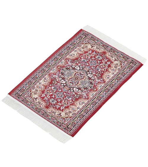 Kleiner Teppich - rot - 15 x 10 cm