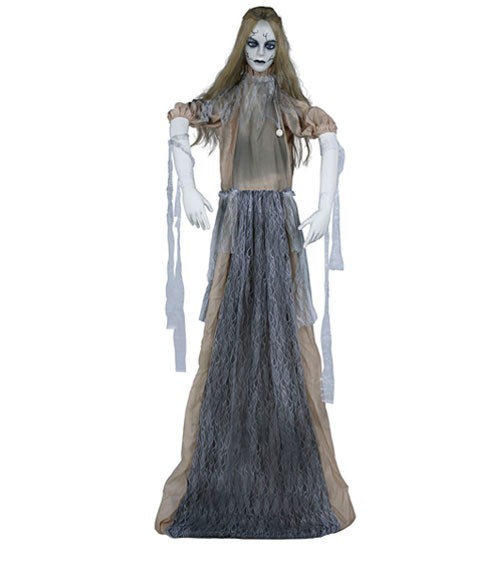 Halloween Figur "Phantom Woman" - Bewegung, Licht & Sound - 195 cm
