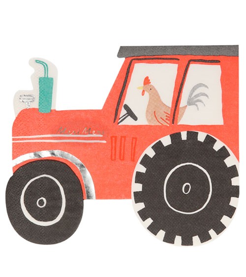 Shape-Servietten "Traktor" - 16 Stück