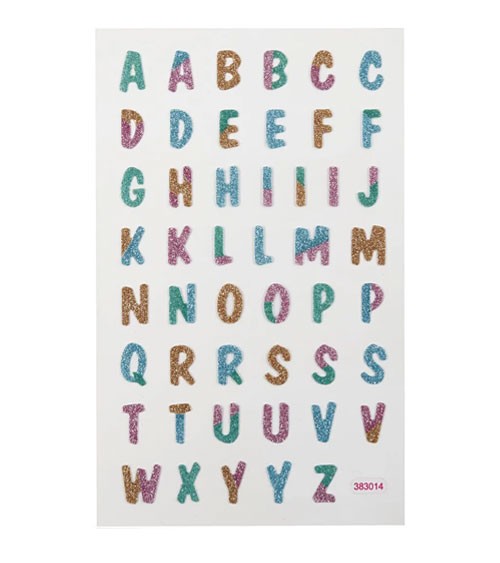 Glitzer-Sticker "Alphabet" - 1 Bogen