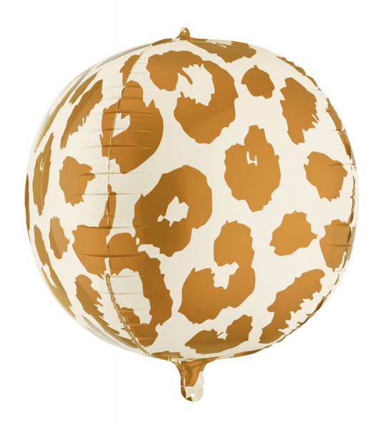 Kugel-Folienballon mit Leopardmuster - 75 cm