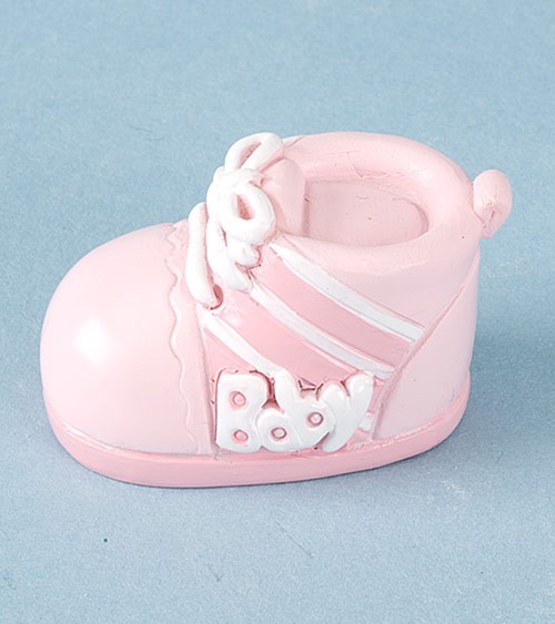 Kleiner Babyschuh aus Kunststein - rosa