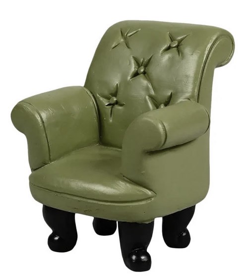 Wichtel Sessel - dunkelgrün - 5,5 x 7 cm