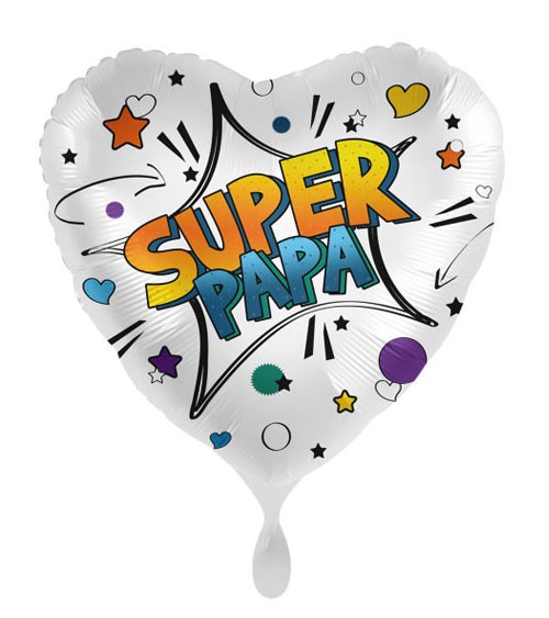 Herz-Folienballon "Super Papa"
