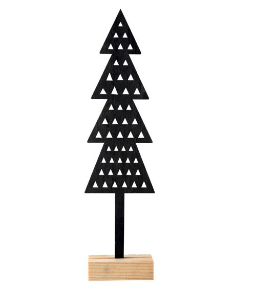 Tischdeko aus Holz "Modern Christmas Tree" - 7,5 x 31 cm