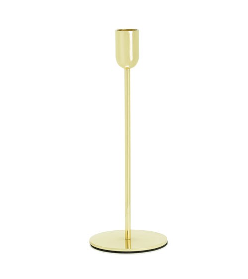 Kerzenständer für Dinnerkerzen - gold - 22 cm