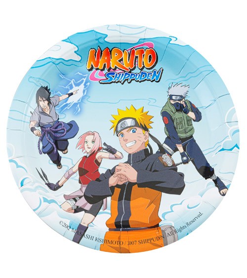 Pappteller "Naruto" - 8 Stück
