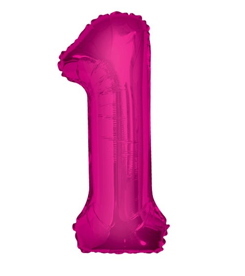 Supershape-Folienballon "1" - pink