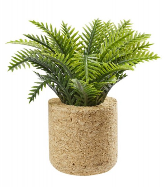 Palm-Pflanze mit Topf aus Kork - 6,5 cm
