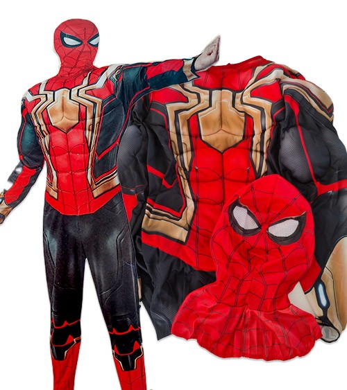 Deluxe-Kinderkostüm "Spider-Man" mit Maske - schwarz, rot
