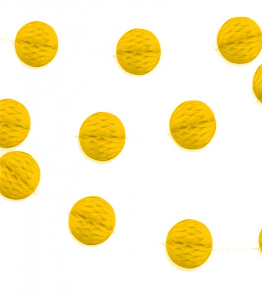Mini-Wabenball-Girlande - 2,13 m - sonnengelb