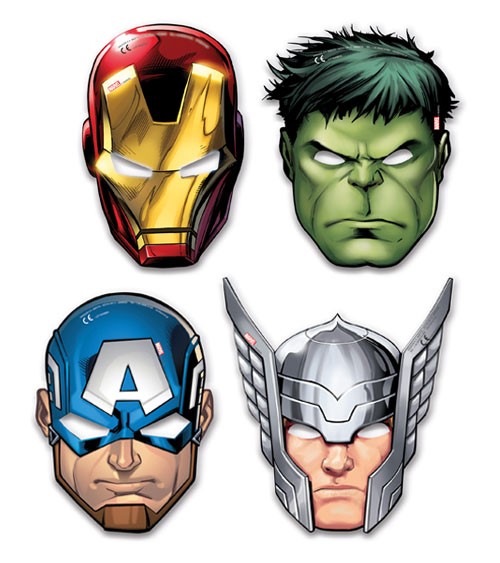 Kindermasken "Mighty Avengers“ - 6 Stück