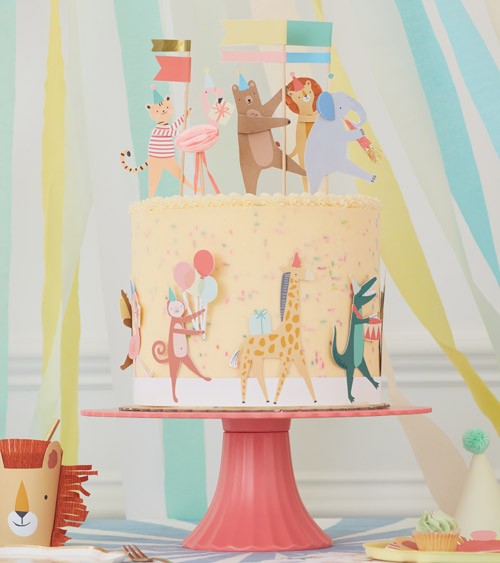 Cake-Topper "Animal Parade" - 6-teilig