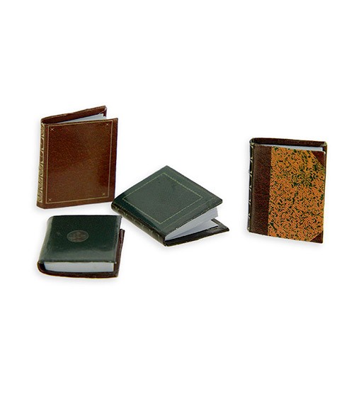 Mini Bücher - aufklappbar - 1,5 x 2 cm - 4 Stück