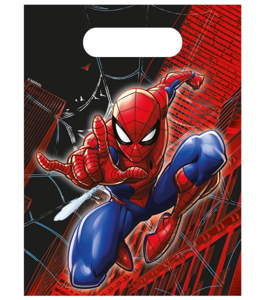 Partytüten aus Papier "Spiderman World of Webs" - 4 Stück