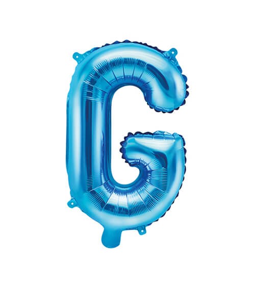 Folienballon Buchstabe "G" - blau - 35 cm