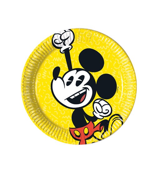 Kleine Pappteller "Mickey Mouse Comic" - 8 Stück