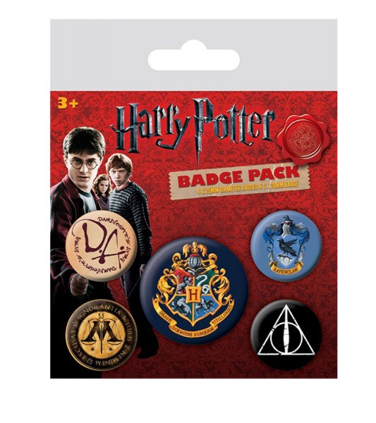Button-Set "Harry Potter" - Hogwarts - 5-teilig