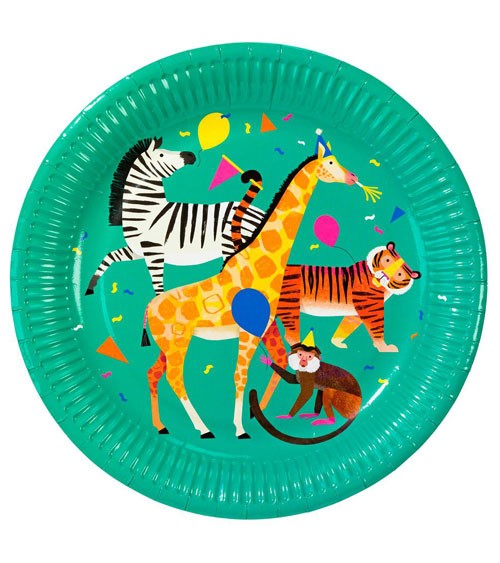 Pappteller "Safari Geburtstag" - 8 Stück