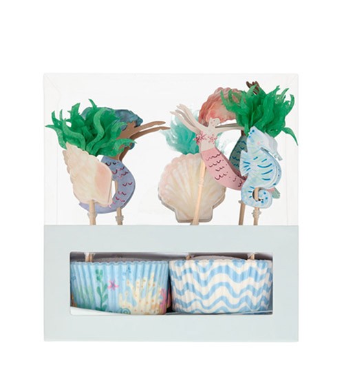 Cupcake-Kit "Swimming Mermaids" - 48-teilig