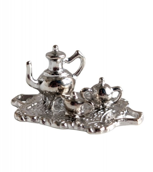 Silbernes Miniatur-Kaffeeservice - 4-teilig