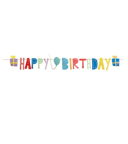 Girlande "Happy Birthday Kids" - 182 cm