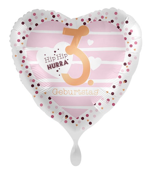 Herz-Folienballon "Hearts" - 3. Geburtstag