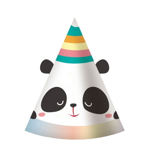 Partyhüte "Dreamy Panda" - 6 Stück