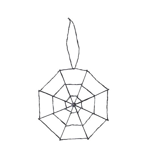 Deko-Spinnennetz - schwarz - 14 cm