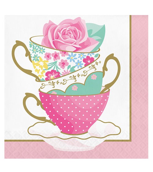 Servietten "Floral Tea Party" - Teacup - 16 Stück