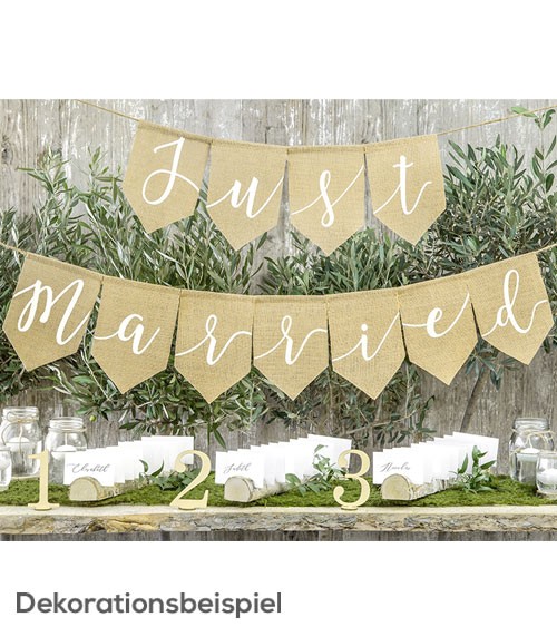 Jute-Girlande "Just Married" - 185 x 23 cm