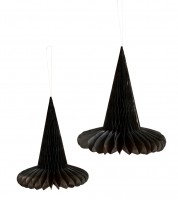 Wabendekoration "Hexenhüte" - 2-teilig